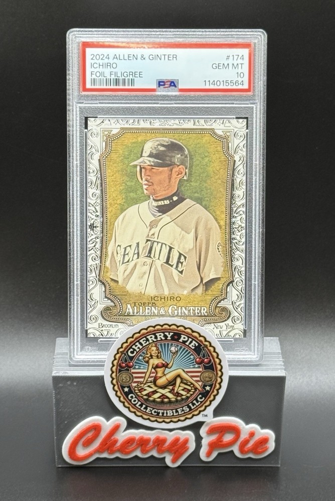 RARE 2024 Topps Allen & Ginter #174 ICHIRO - FOIL FILIGREE PSA 10 GEM MINT
