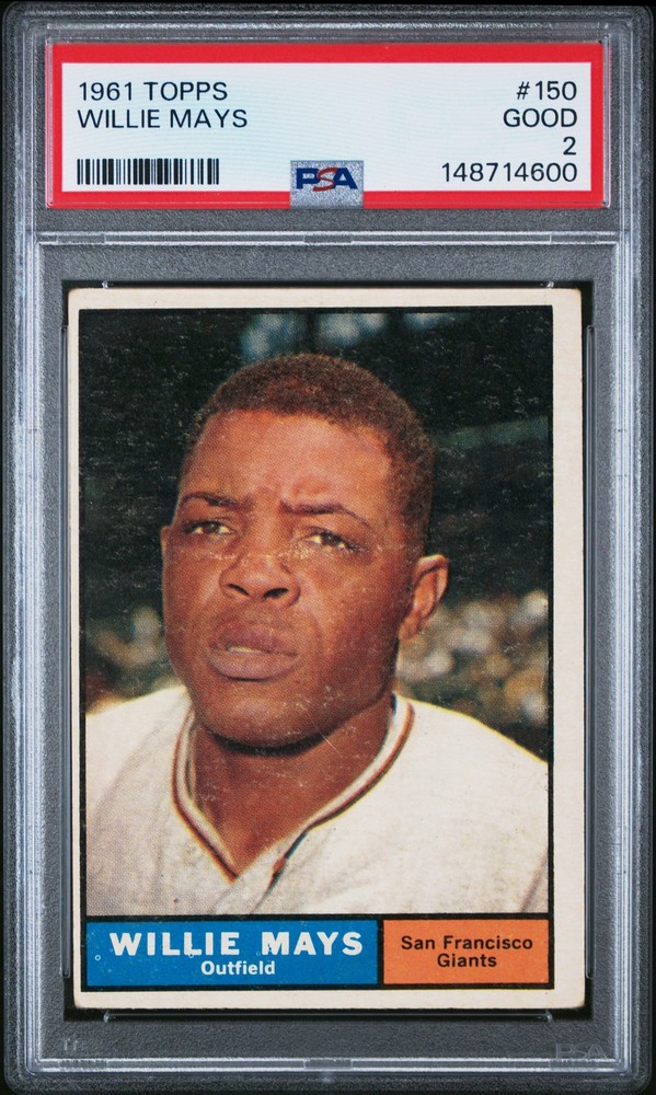 Willie Mays 1961 Topps PSA 2 #150 San Francisco Giants