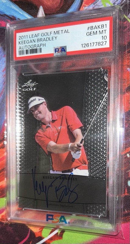 2011 KEEGAN BRADLEY ROOKIE AUTO PSA 10! Leaf Metal #BA-KB1 Signed RARE PGA MINT view 2