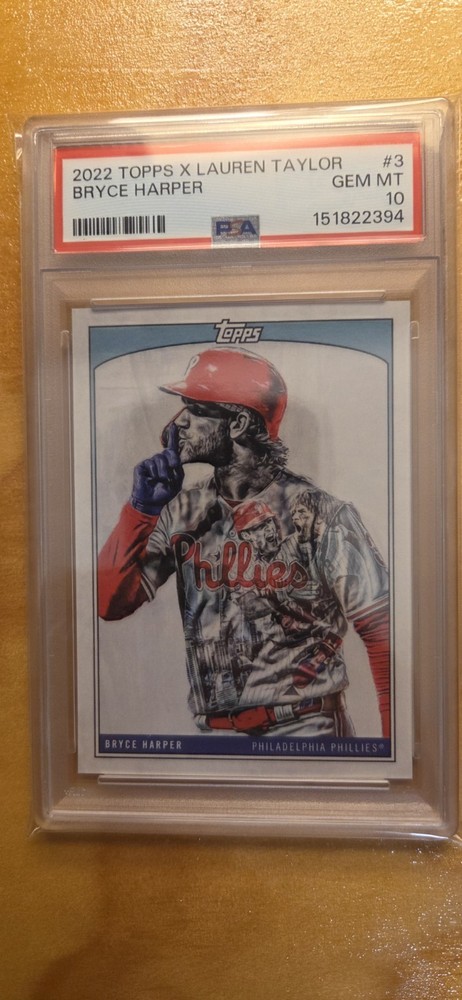 Bryce Harper 2022 Topps X Lauren Taylor #3 PSA 10 GEM MINT Phillies