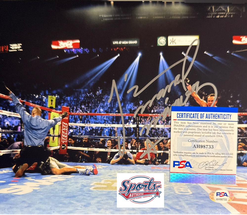 Juan Manuel Marquez Signed 8x10 Boxing Photo VS Manny Pacquiao PSA AH98733