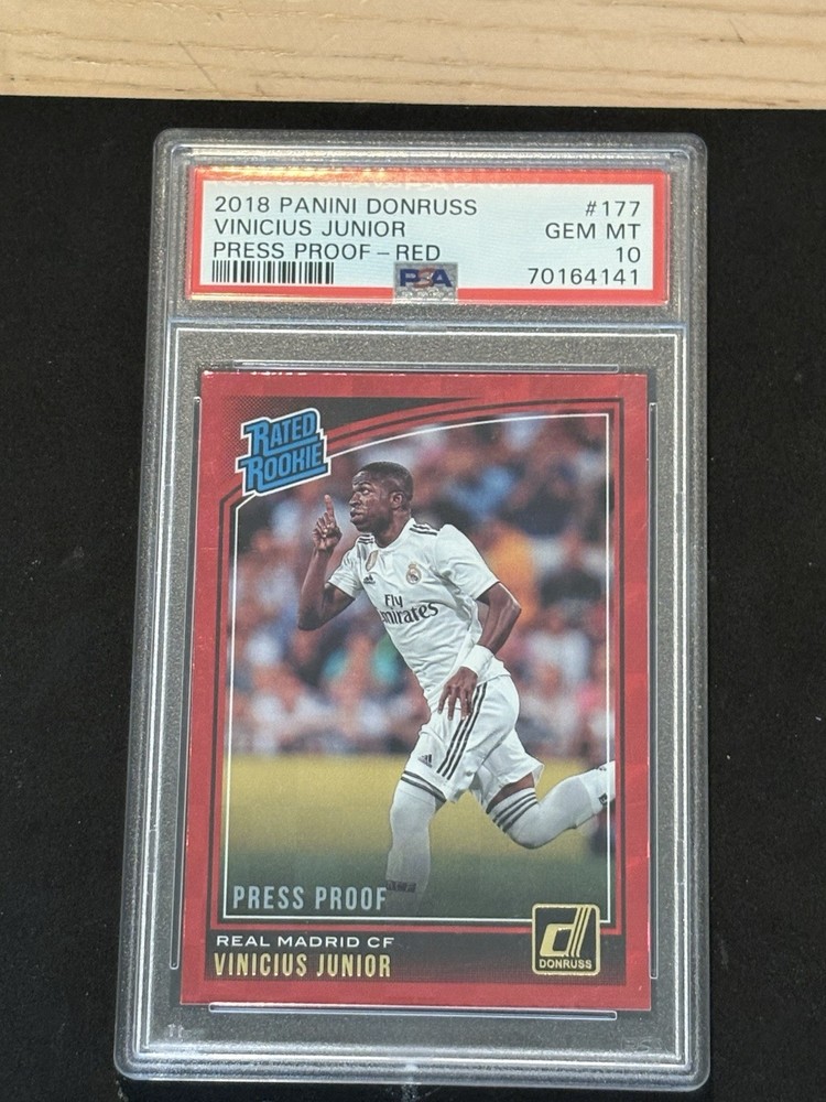 2018 Panini Donruss Vinicius Jr. Press Proof Red RC PSA 10