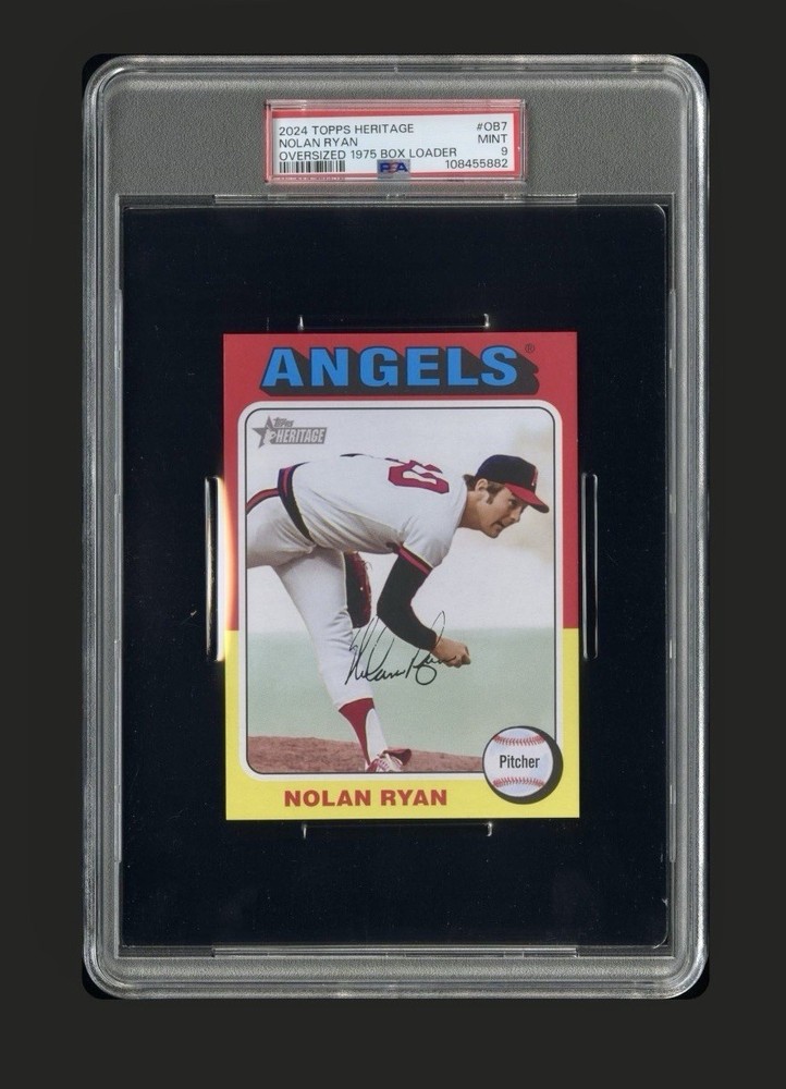 RARE 2024 Topps Heritage Oversized '75 Boxloader #OB-7 NOLAN RYAN PSA 9 READ!
