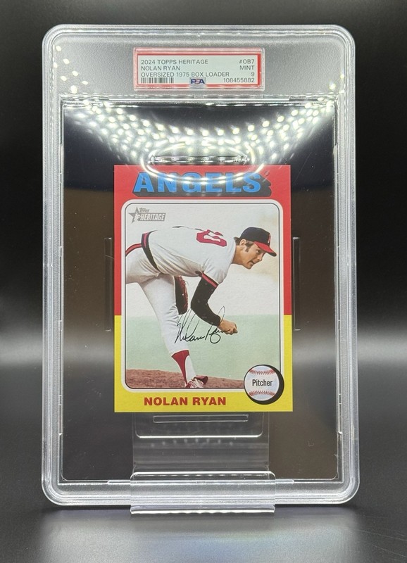 RARE 2024 Topps Heritage Oversized '75 Boxloader #OB-7 NOLAN RYAN PSA 9 READ! view 2