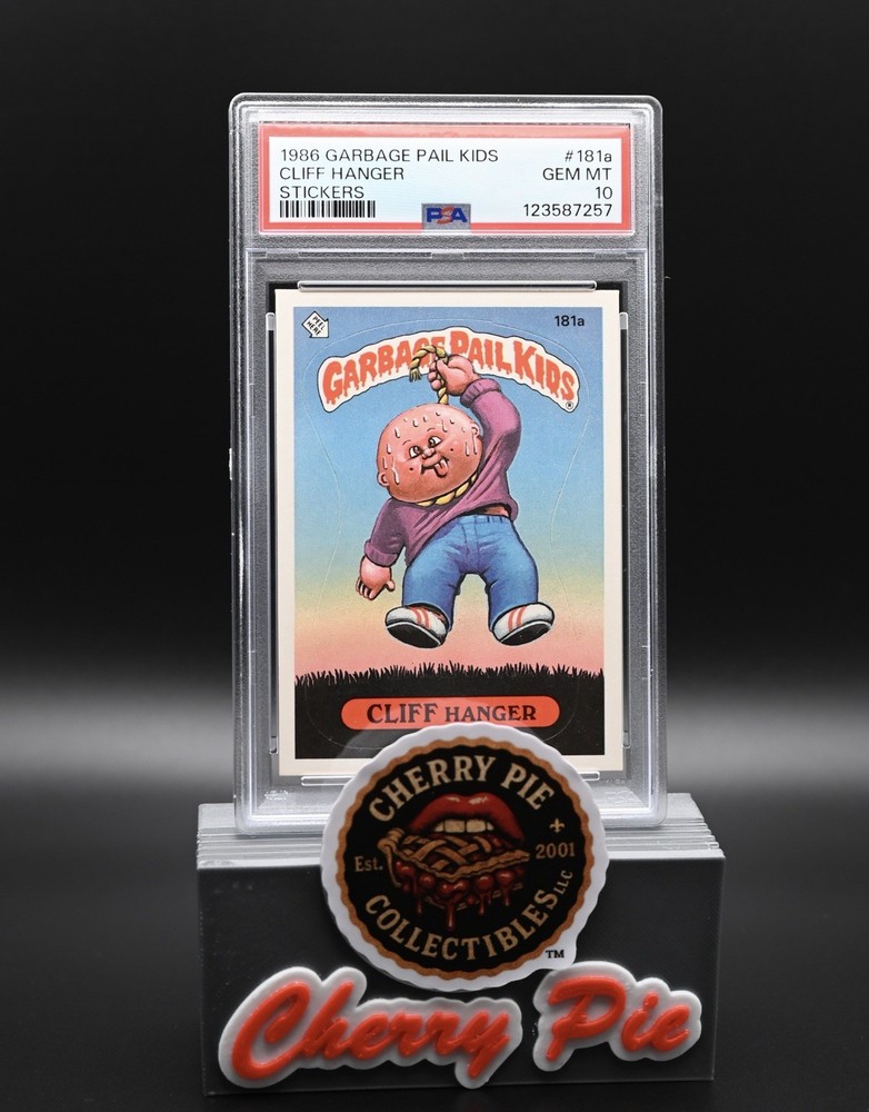 1986 Topps Garbage Pail Kids GPK Stickers Cliff Hanger #181a PSA 10 GEM MINT