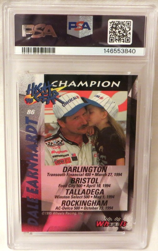 Dale Earnhardt **PSA 9** MINT 1995 Wheels High Gear #86 GOLD Pop 1 view 2