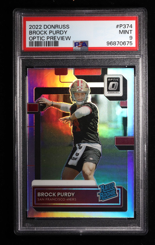 2022 Donruss Optic Brock Purdy Rated Rookie PSA 9