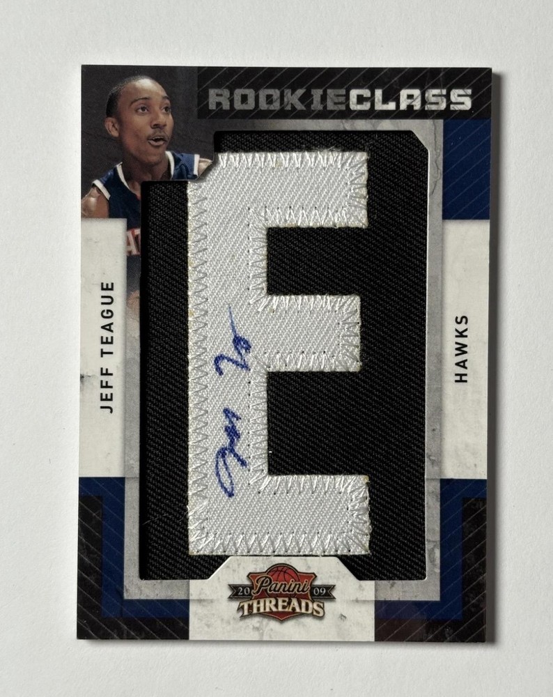 2009-10 Panini Threads Jeff Teague Rookie Auto Patch #119 #/660 Atlanta Hawks
