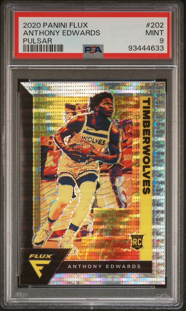 Anthony Edwards RC 2020-21 Panini Flux #202 Pulsar Prizm PSA 9!!!🔥🔥💎 Low POP