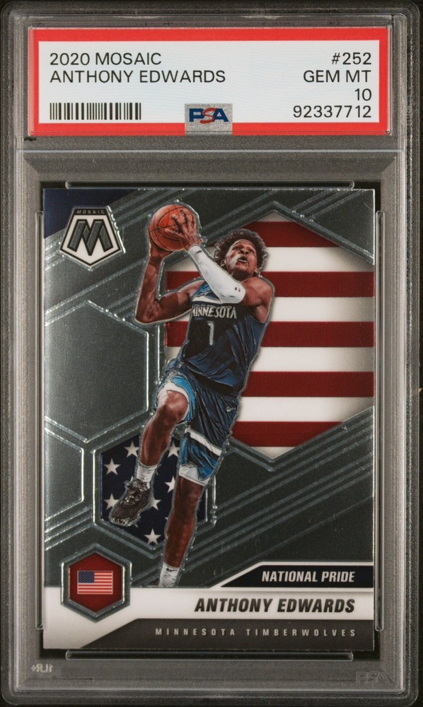 2020 PANINI MOSAIC #252 ANTHONY EDWARDS RC TIMBERWOLVES PSA 10!!!!!🔥🔥💎