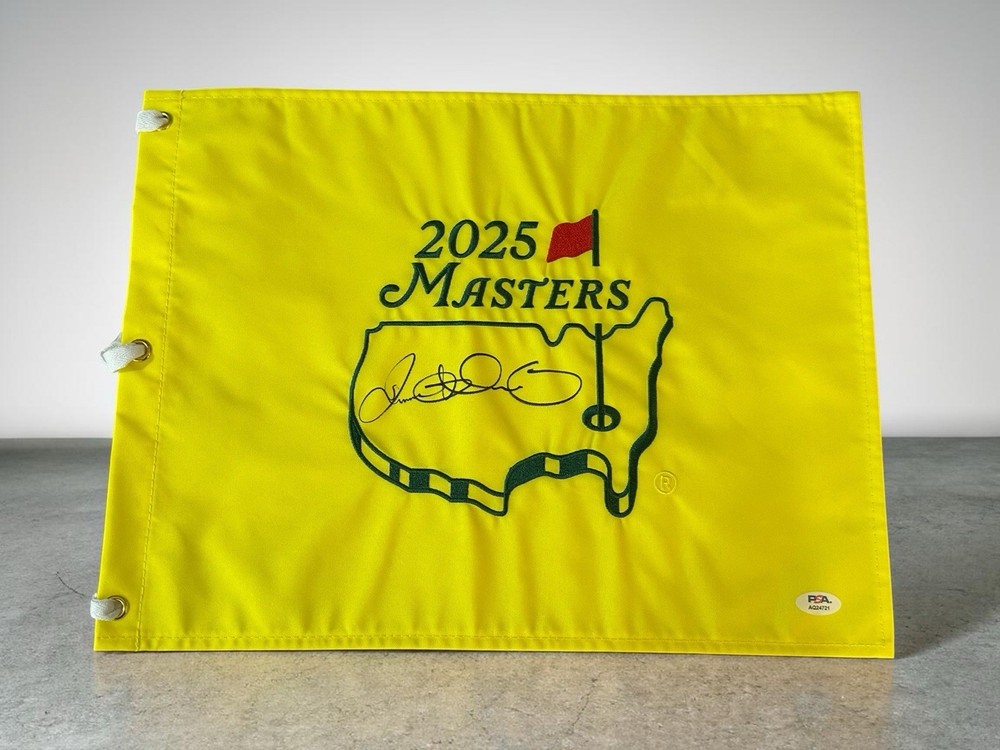 Rory McIlroy Signed 2025 Masters Golf Flag Autographed Auto Grand Slam - PSA COA