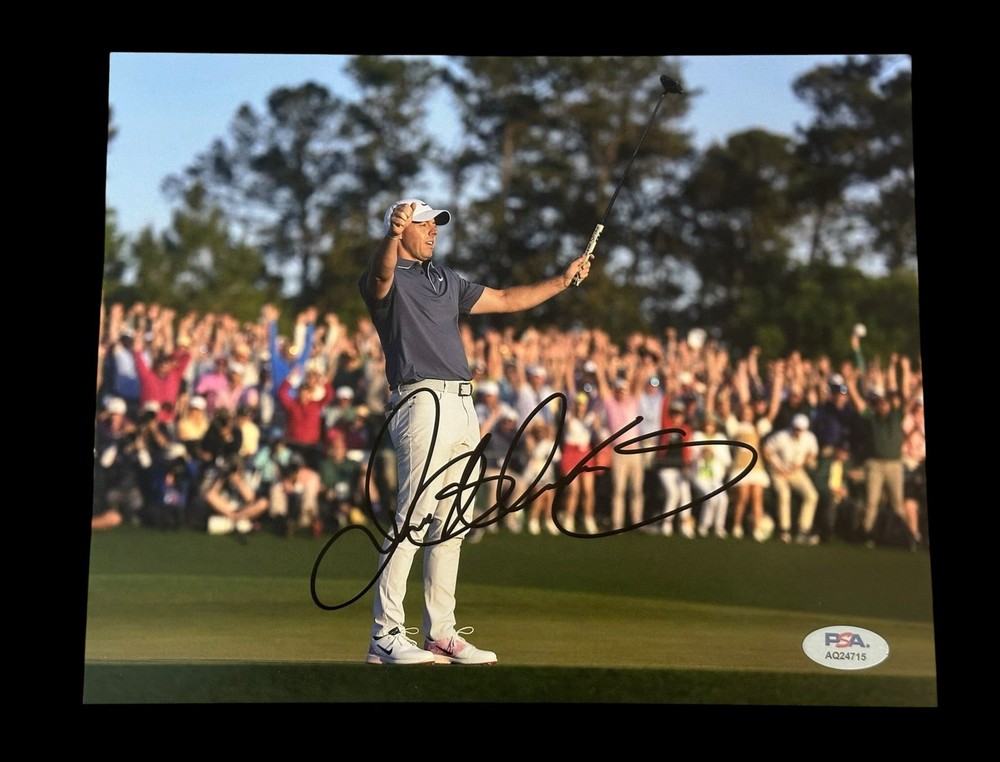 Rory McIlroy Signed 8x10 Photo 2025 Masters Celebration Autographed Auto PSA COA