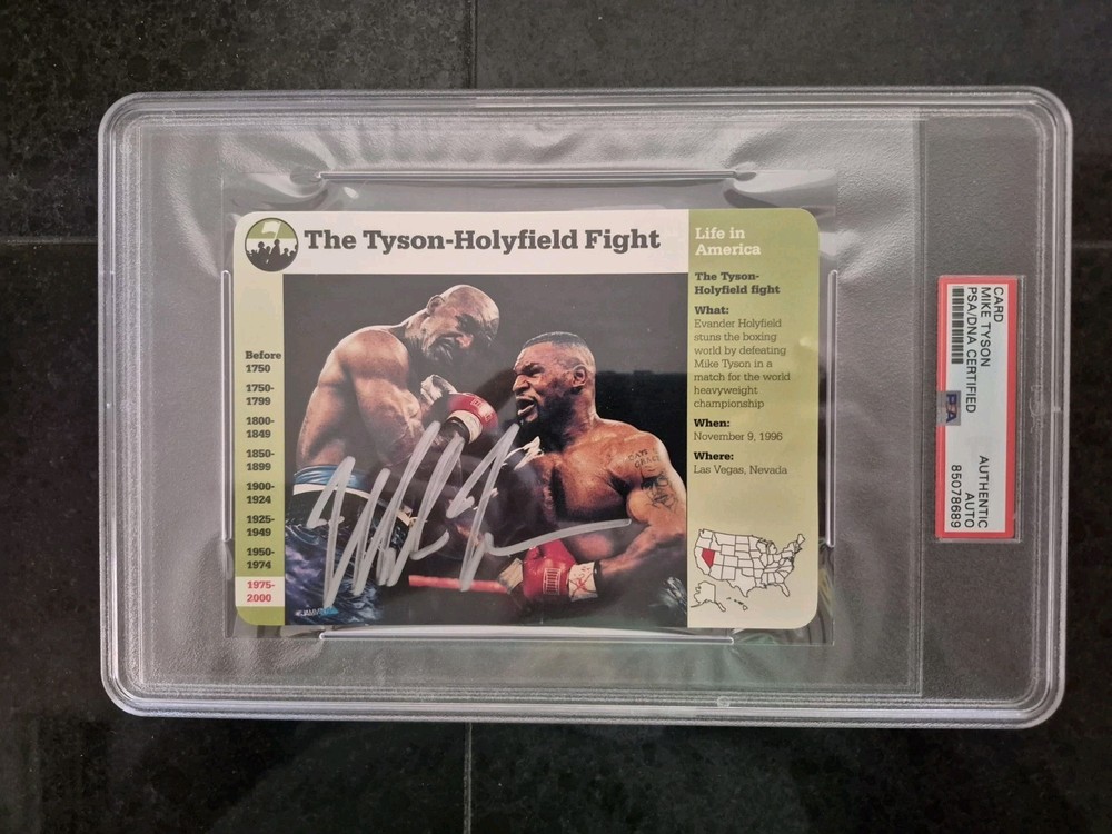 Mike Tyson Signed Tyson vs Holyfield 1976 Vegas Fight PSA/DNA Authentic Auto.
