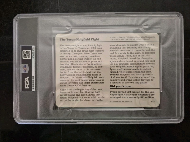 Mike Tyson Signed Tyson vs Holyfield 1976 Vegas Fight PSA/DNA Authentic Auto.  view 2