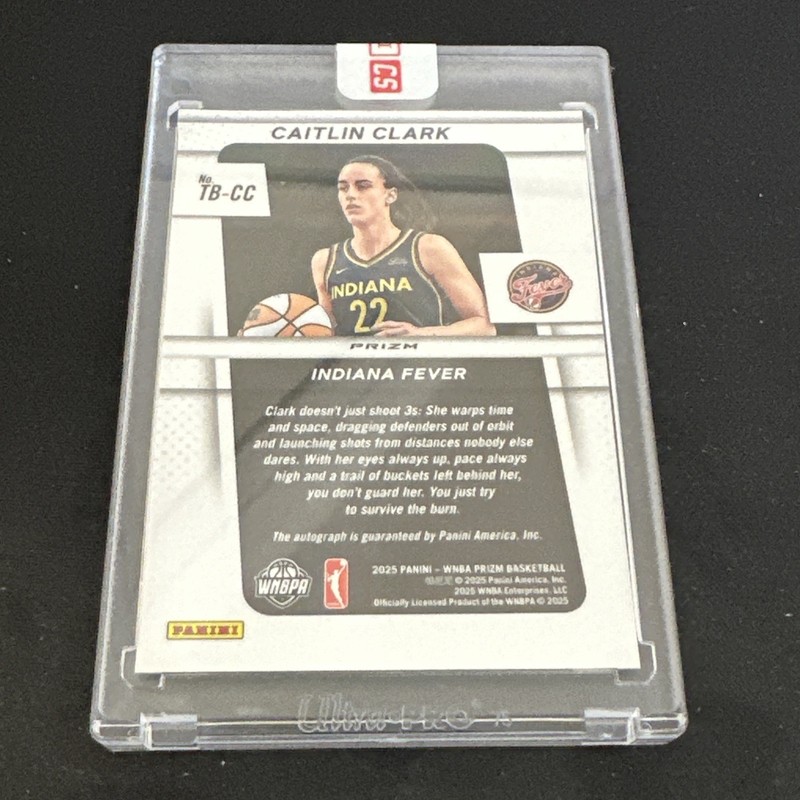 2025 Panini Prizm WNBA Caitlin Clark Throwback Auto Signatures Silver #TB-CC view 2