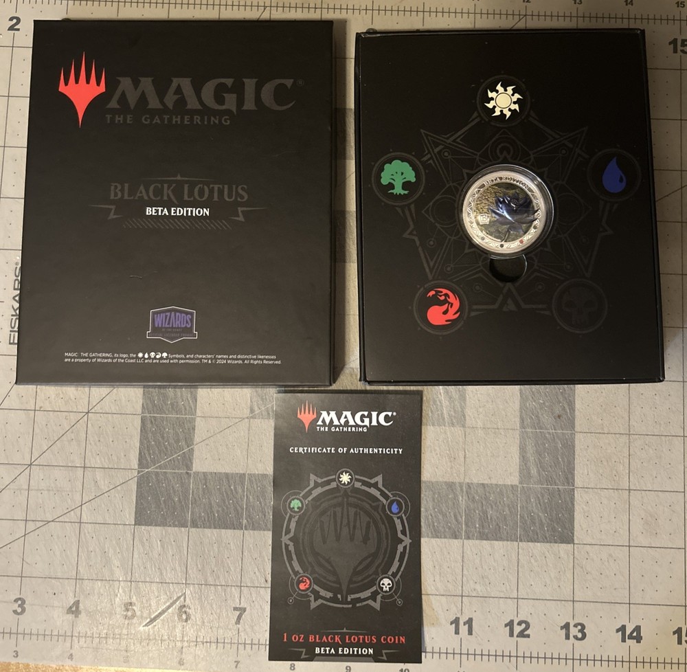 2024 Samoa Magic The Gathering Black Lotus BETA 1 oz Silver Coin SHIPS FREE NOW