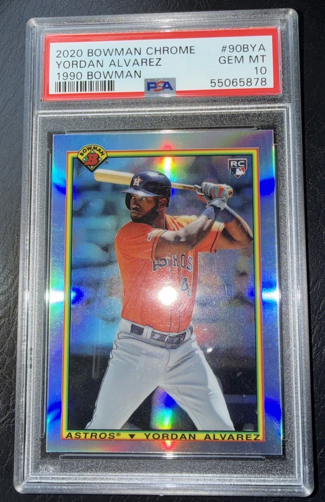 2020 BOWMAN CHROME YORDAN ALVAREZ RC 1990 PSA10