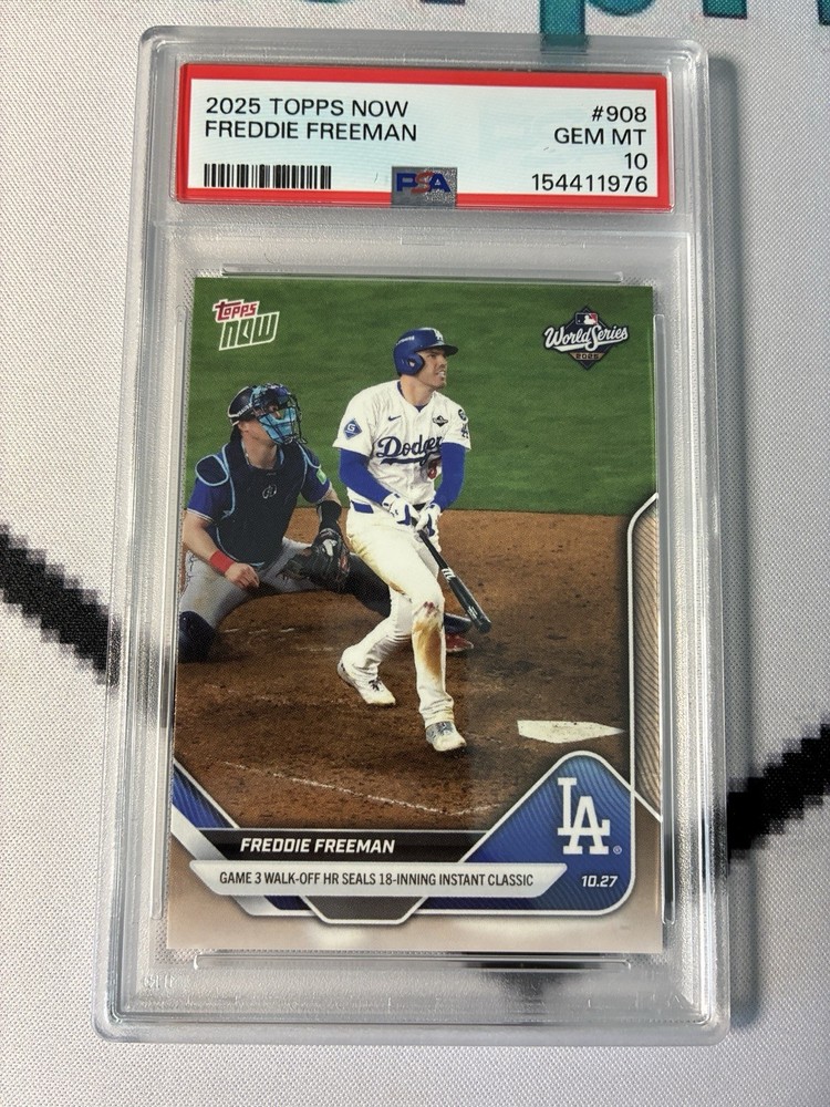 2025 Topps Now FREDDIE FREEMAN 908 World Series Dodgers 18-inning Classic PSA 10