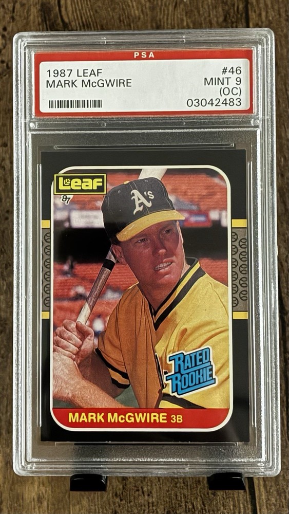 Mark McGwire RC 1987 Leaf Canadian Rookie Athletics PSA 9 (OC)