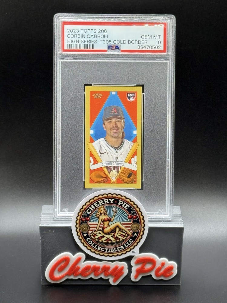 RARE 2023 Topps 206 High Series Corbin Carroll T205 GOLD BORDER Rookie RC PSA 10