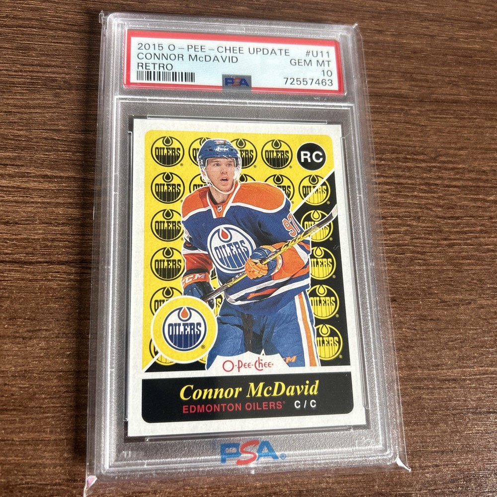 2015-16 Upper Deck O-Pee-Chee Update Connor McDavid #U11 (RC) PSA 10