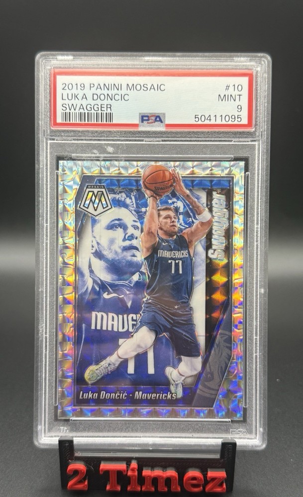 2019 Panini Mosaic Luka Doncic Swagger #10 PSA MINT 9