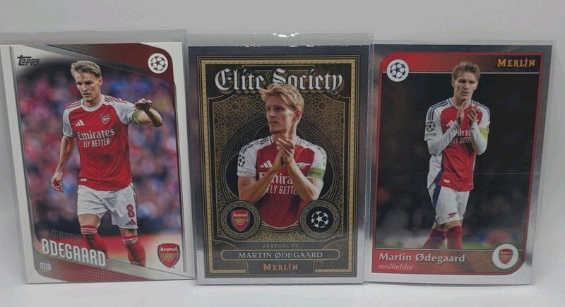 Topps Panini UEFA Champions League Arsenal FC 8 Card Lot Ødegaard Saka  Rookie view 2