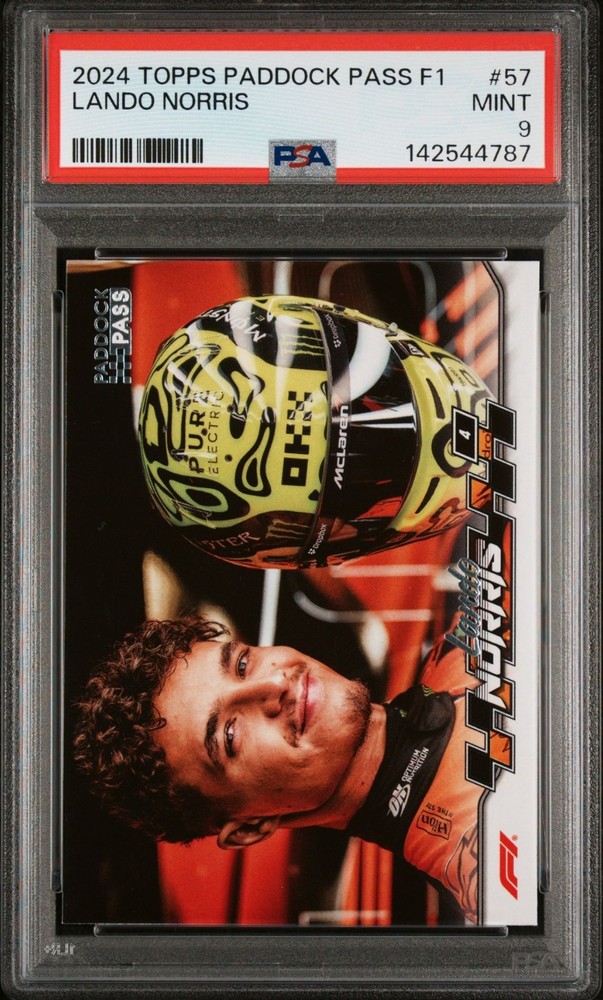 PSA 9 2024 Topps Paddock Pass Formula 1 Lando Norris #57 McLaren F1 view 1