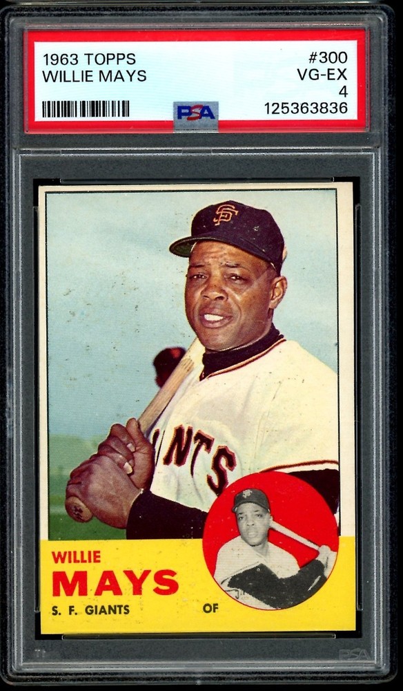 1963 Topps Baseball #300 Willie Mays PSA 4