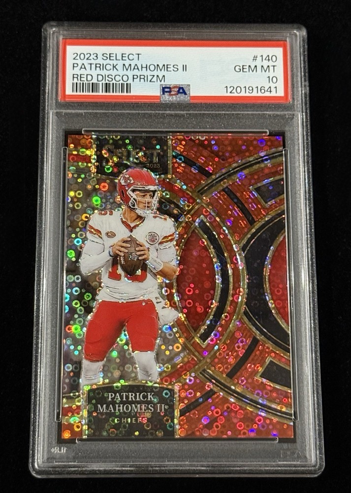 Patrick Mahomes II 2023 Panini Select Red Disco Prizm #’d/49 PSA 10 GEM MINT