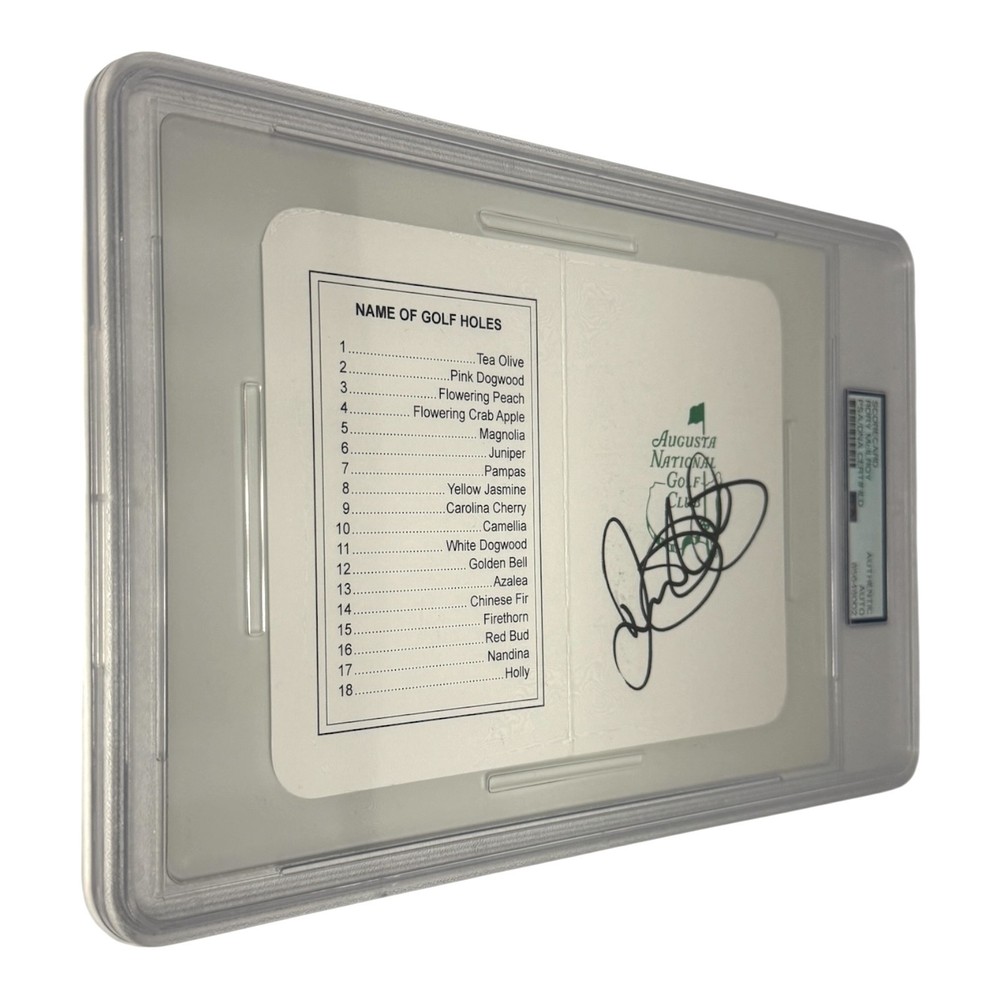 RORY MCILROY SIGNED AUT0GRAPH SLABBED MASTERS SCORECARD PSA DNA COA PGA CHAMP