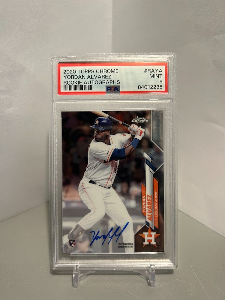2020 Topps Chrome Yordan Alvarez Houston Astros RC Rookie AUTO PSA 9 MINT