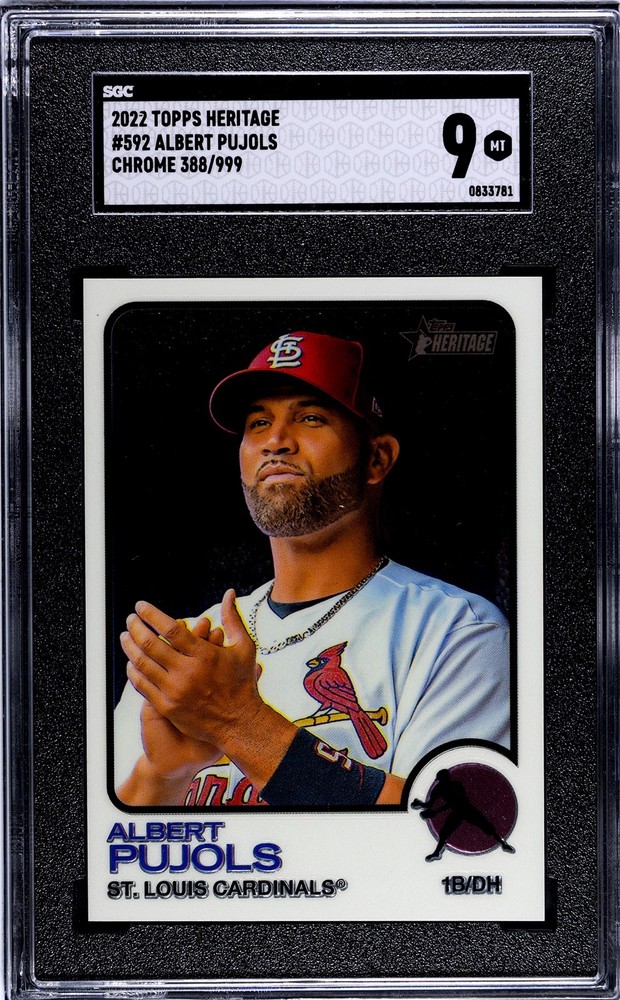 2022 Topps Heritage Chrome #592 Albert Pujols SGC 9 388/999