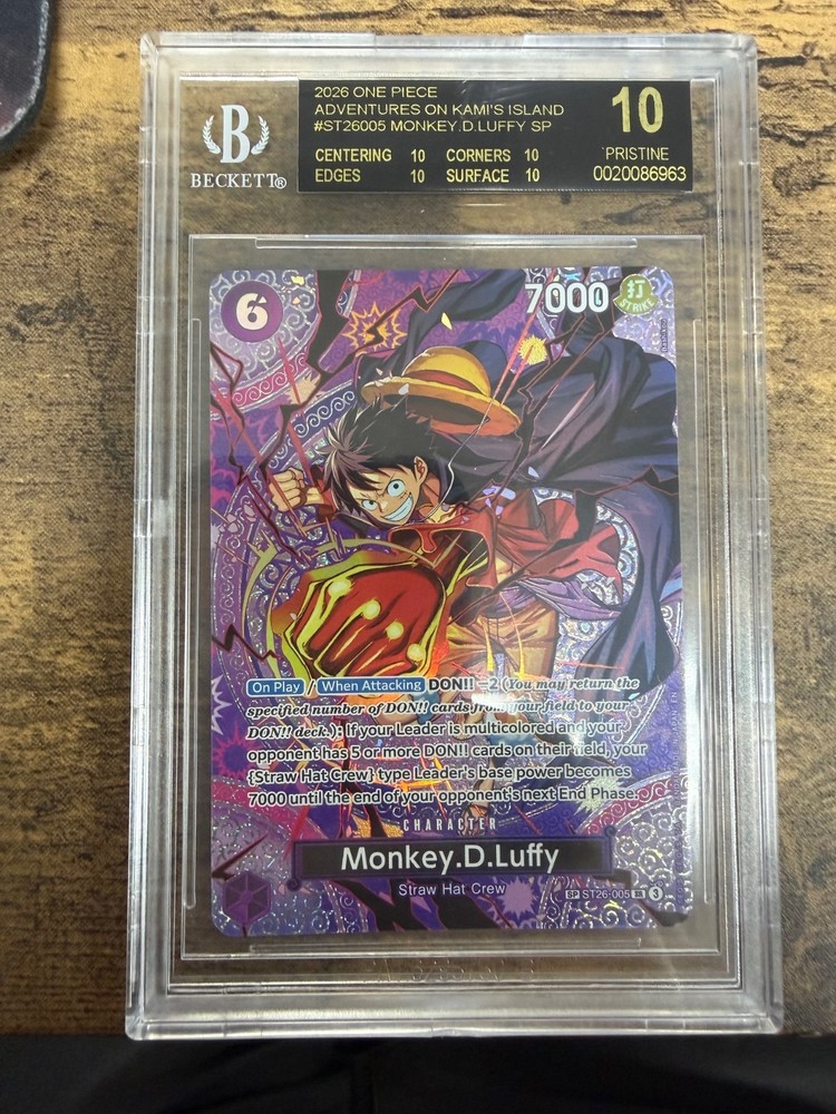 Monkey.D.Luffy (SP) ST26-005 Adventure On Kami's Island OP15 BGS 10 Black Label