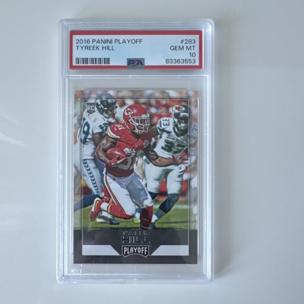 Panini Playoff Rookies 2016 Tyreek Hill Chiefs #283 Rookie PSA 10 NFL