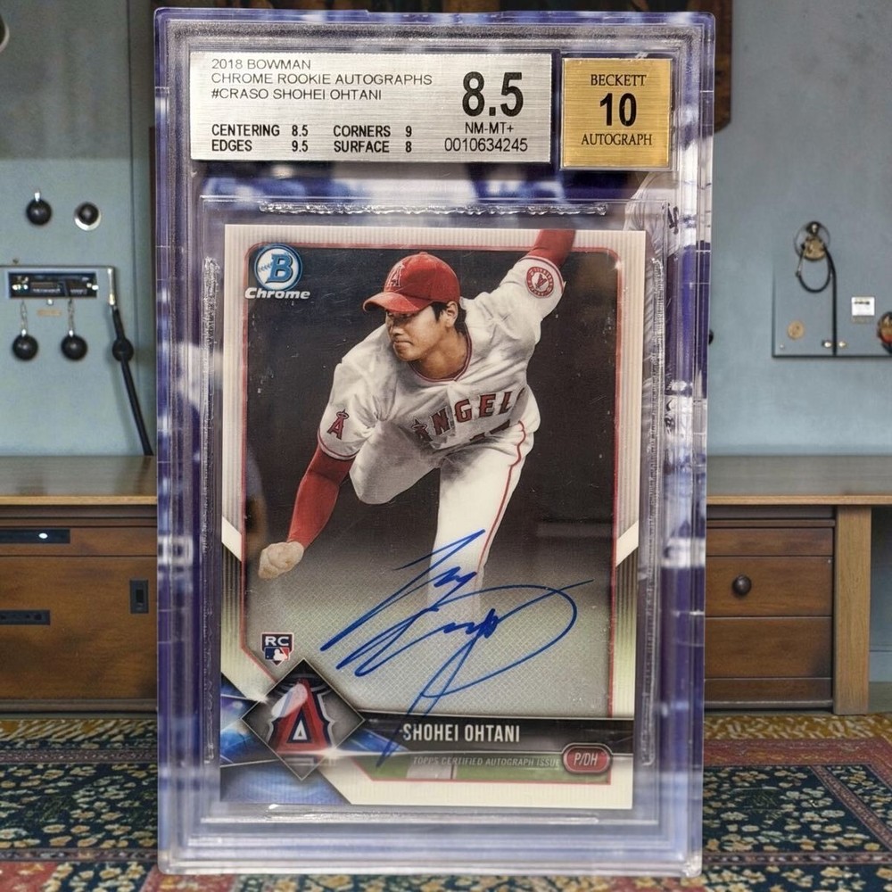Shohei Ohtani 2018 Bowman Chrome Rookie Auto CRA-SO BGS 8.5 Auto 10