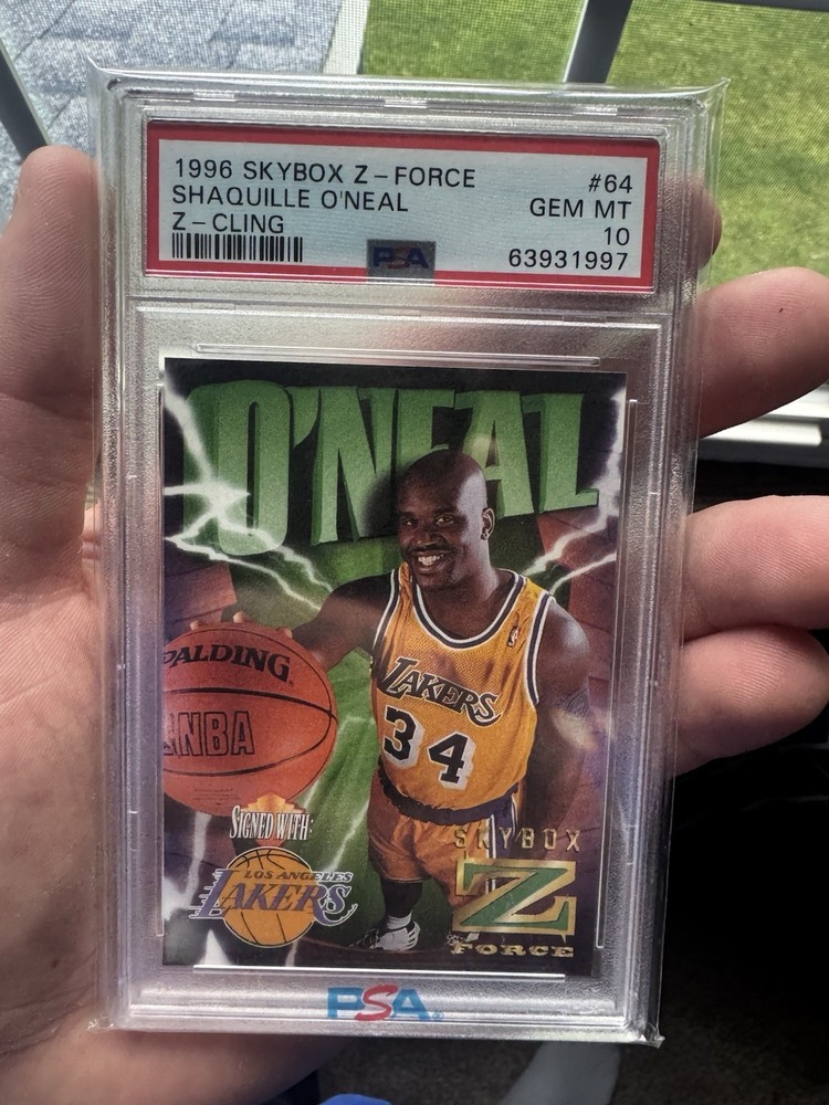 1996-97 Skybox Z Force Shaquille O'Neal Z-Cling PSA 10 Gem Mint
