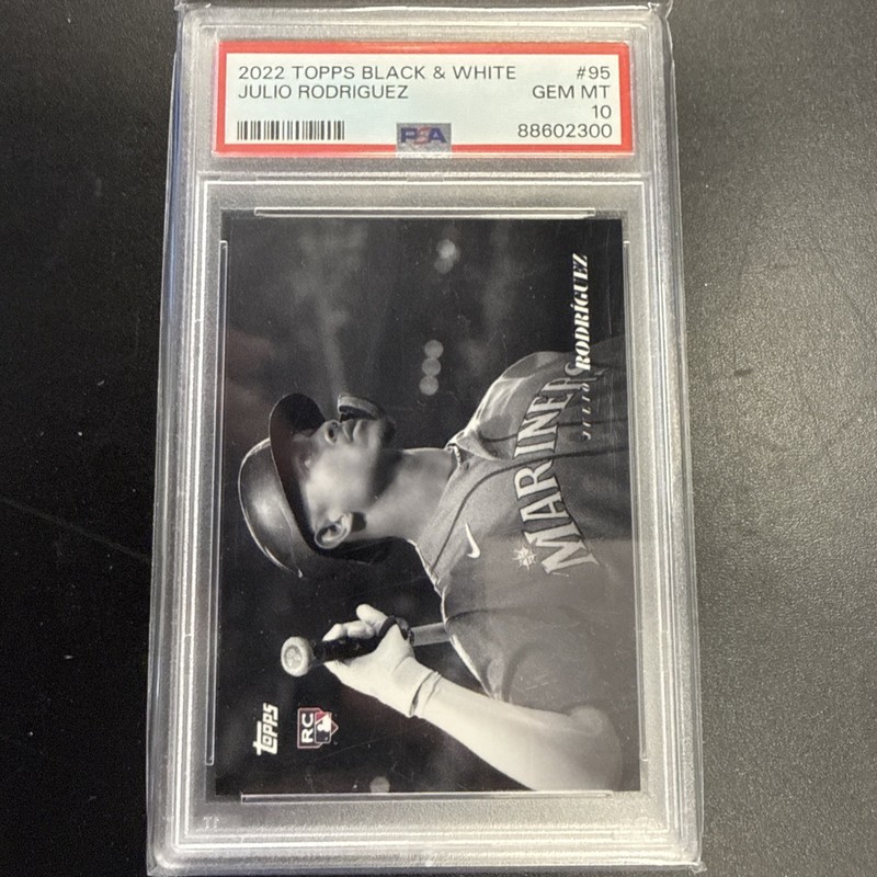 2022 Topps Black & White - Julio Rodriguez #95 (RC) view 2