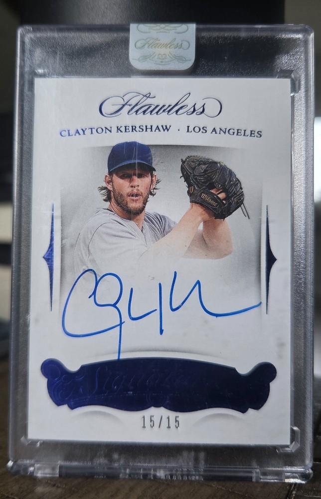 eBay 1/1 2018 Clayton Kershaw Flawless Signatures Sapphire 15/15 Color Match