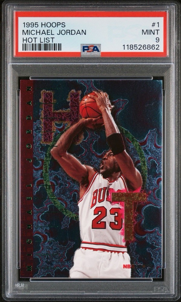1995 Hoops Hot List #1 Michael Jordan PSA 9 Mint Bulls Legend HOF