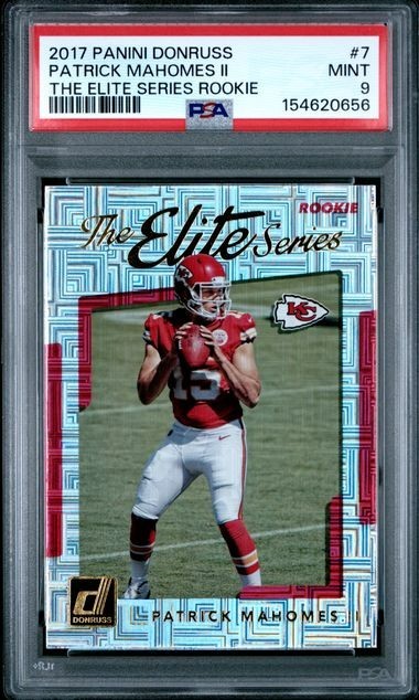2017 Donruss Patrick Mahomes Elite Series Rookie #7 PSA 9 Mint