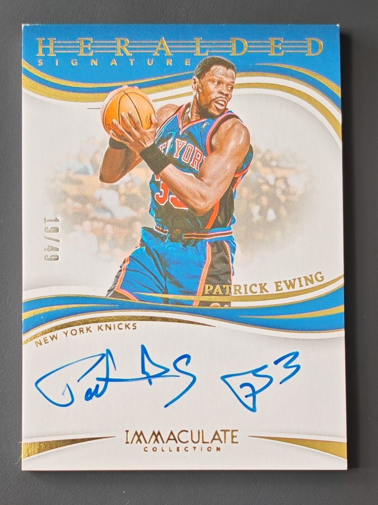 2023-24 Immaculate Heralded Signatures Patrick Ewing On-Card Autograph 19/49!!