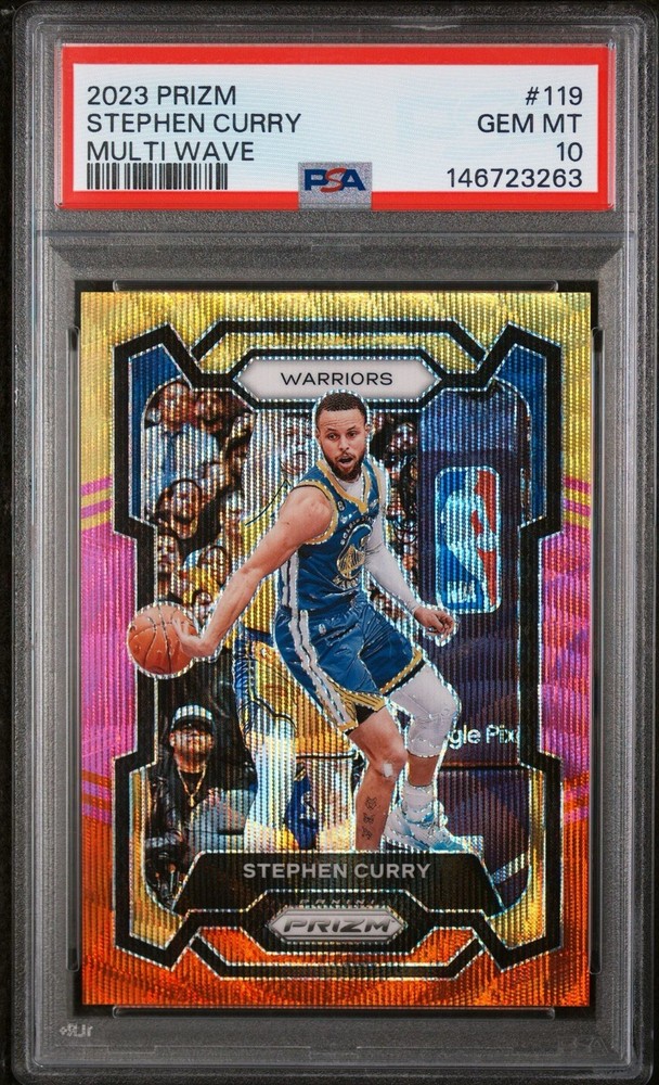  2023-24 Panini Prizm Stephen Curry  Multi Wave /88 Warriors PSA 10 low pop