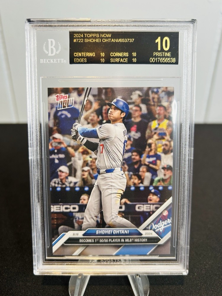 🔥2024 Topps Now #722 Shohei Ohtani 50/50 Pristine BGS 10 BL Black Label