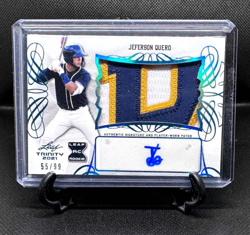 JEFERSON QUERO 2021 Leaf Trinity XRC Platinum RPA Patch Auto RC /99 - PACK FRESH