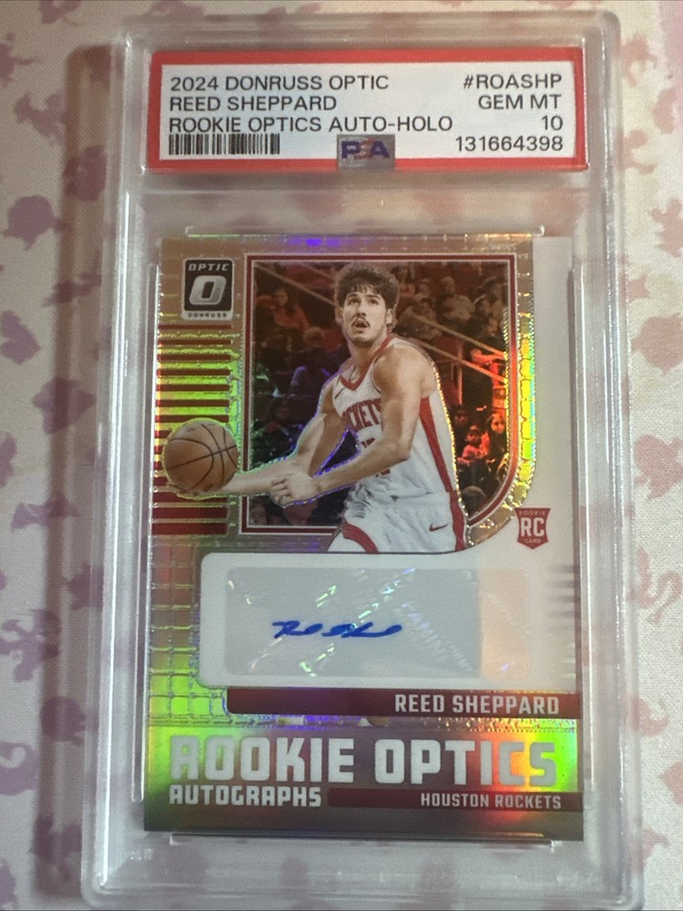2024-25 Panini Optic - Rookie Optics Autographs Reed Sheppard /49 PSA 10