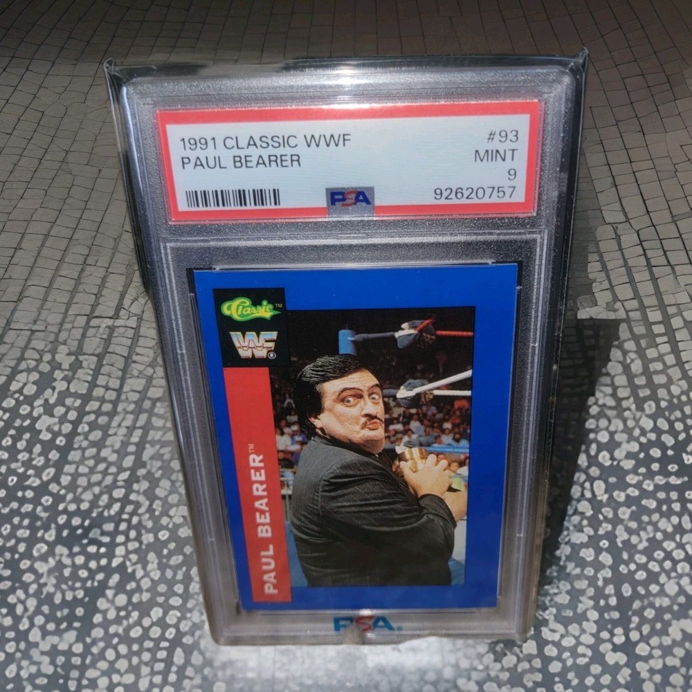 1991 Classic WWF Superstars Paul Bearer #93 Rookie PSA 9 Card Mint Undertaker Rc