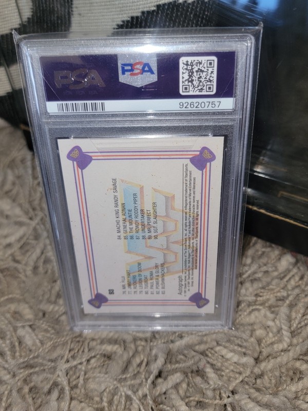 1991 Classic WWF Superstars Paul Bearer #93 Rookie PSA 9 Card Mint Undertaker Rc view 2
