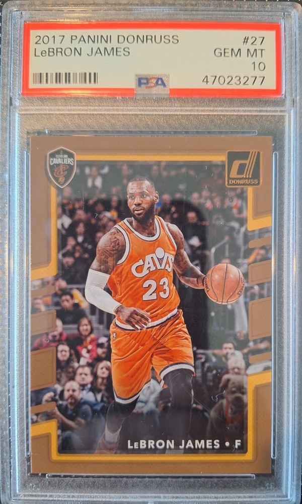 2017 PANINI DONRUSS #27 LEBRON JAMES PSA 10 GEM MINT LAKERS CAVS HEAT POP 65