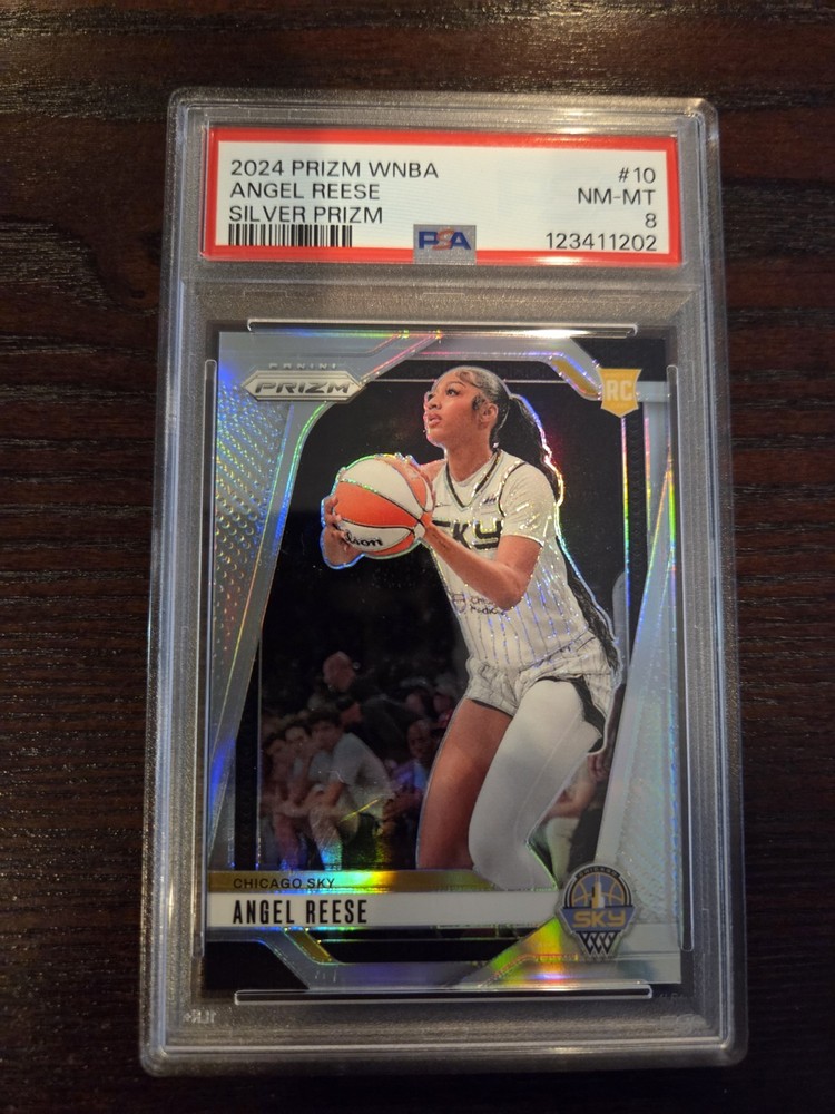 Angel Reese 2024 Panini Prizm WNBA #10 Silver SP Rookie Card RC PSA 8 NM-MT